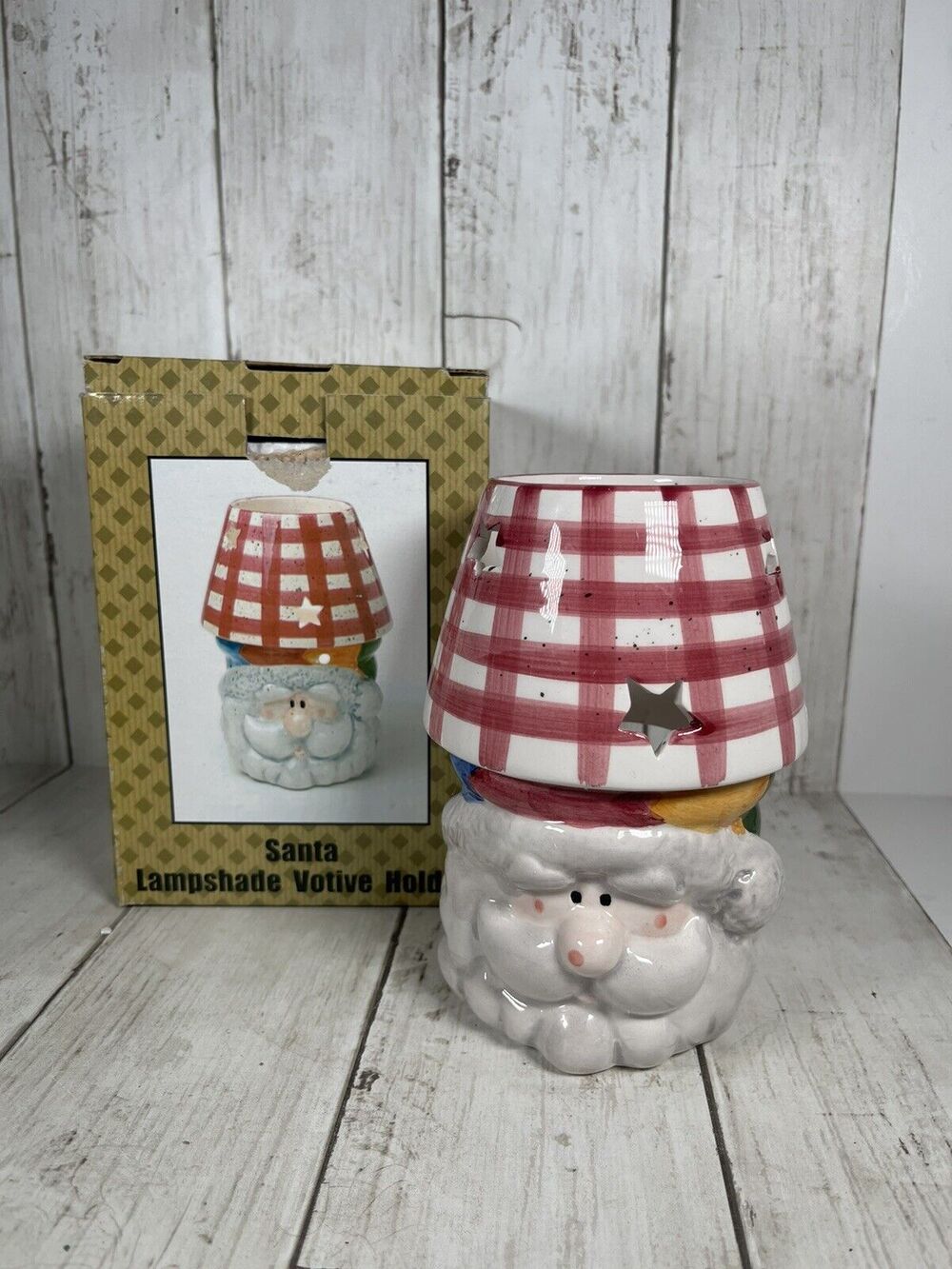 Cute Santa Votive Holder Lampshade Christmas Holiday